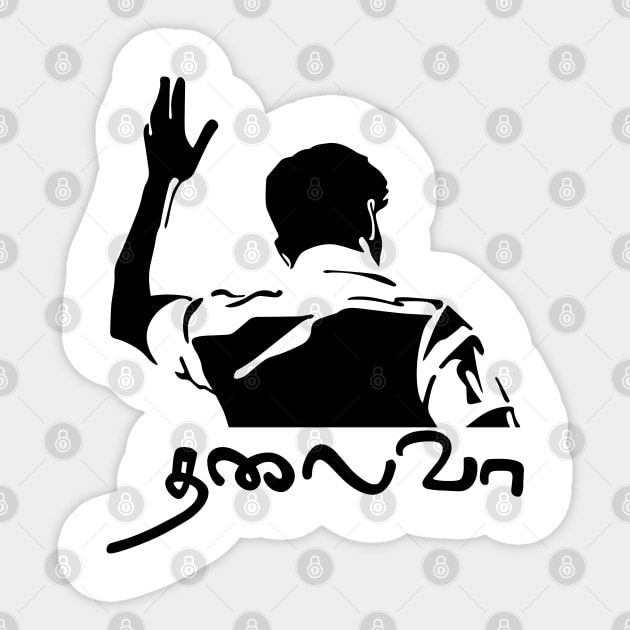 Ilayathalapathy Vijay Thalaiva Tamil Kollywood Politics Sticker by alltheprints